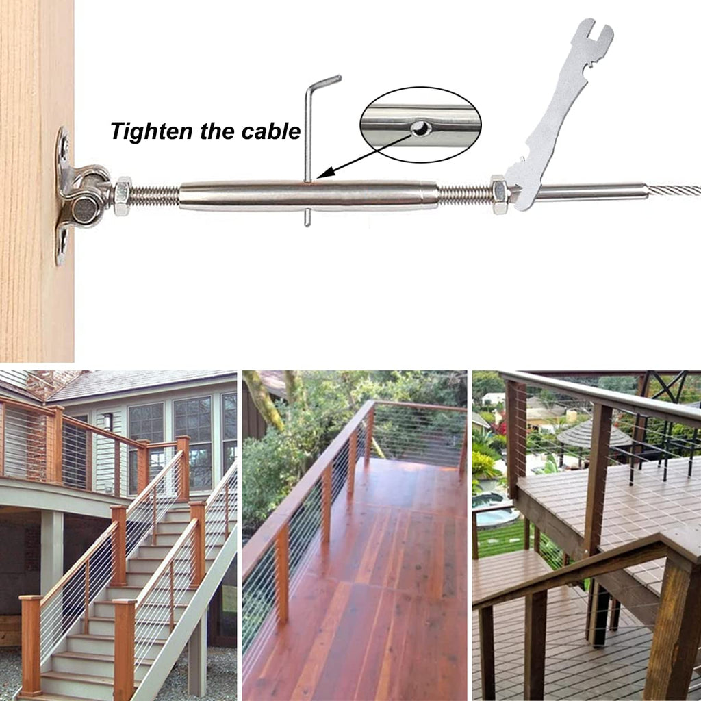 20 Pairs Steel Cable Railing Kit for 3/16 Cable K5422