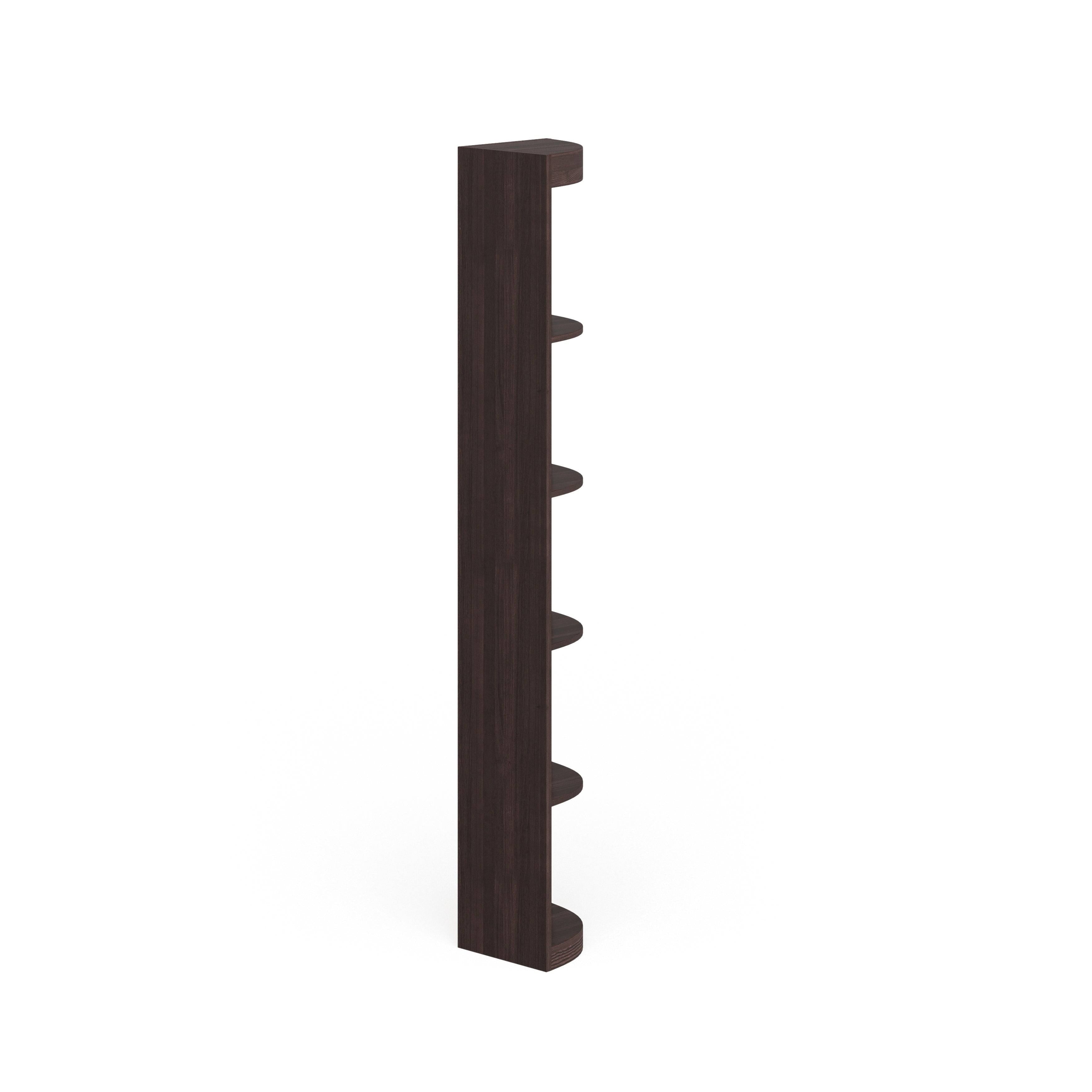 Corner 5-Shelf Display Stand White Wood Finish M3557