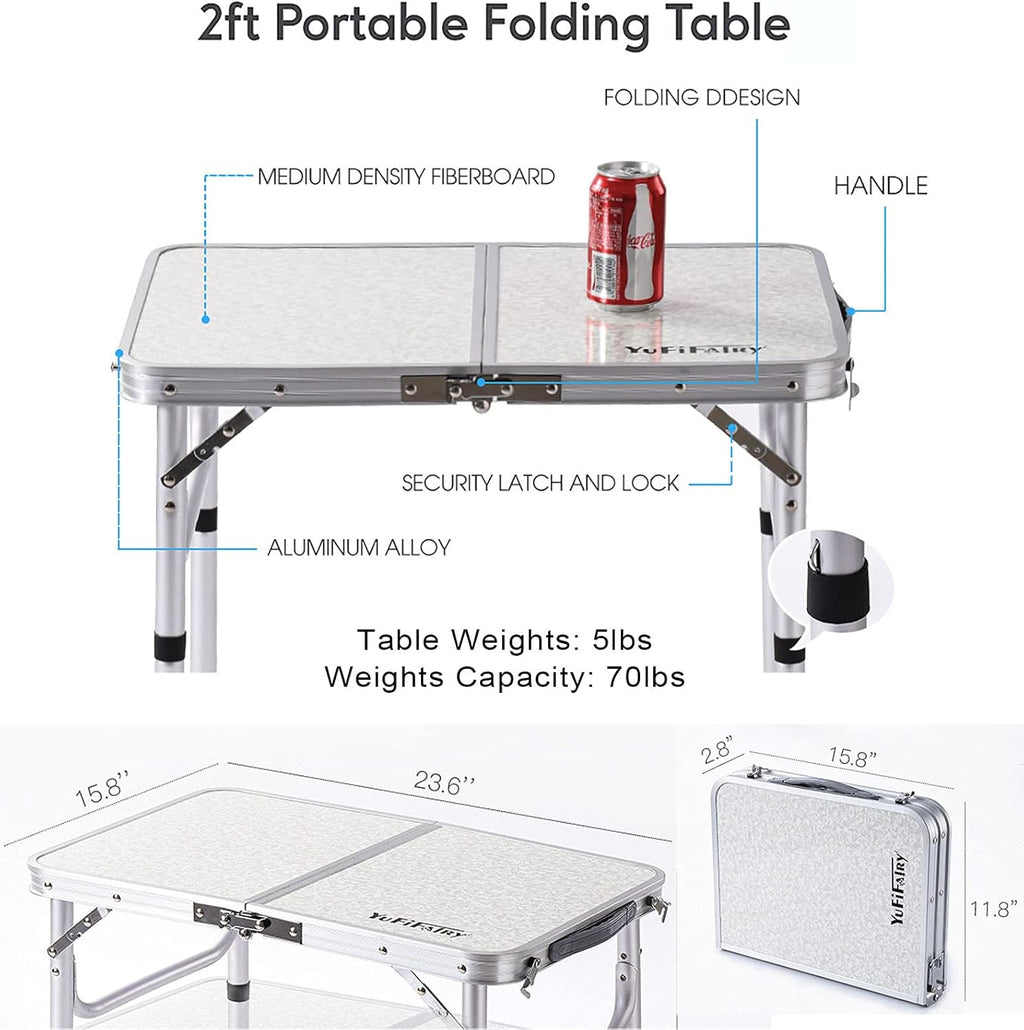 Small Folding Aluminum Camp Table V8736