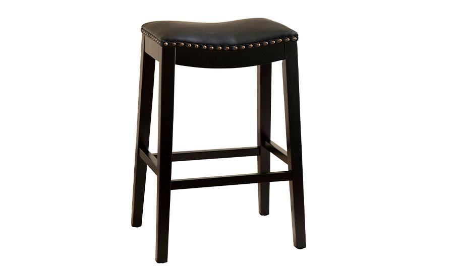 Black Bonded Leather Bar Stool J774219