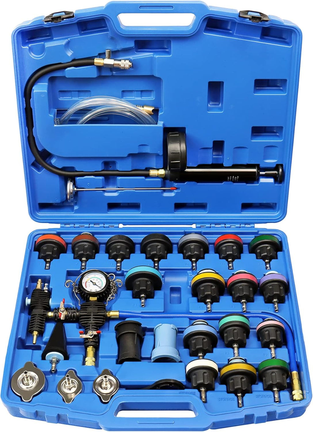 Coolant Pressure Tester Kit, Cooling System Coolant Vacuum Refill Kit Automotive Tools R34675