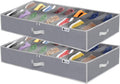 Extra Large Underbed Shoe Storage Organizer, Set of 2 Gray V4464