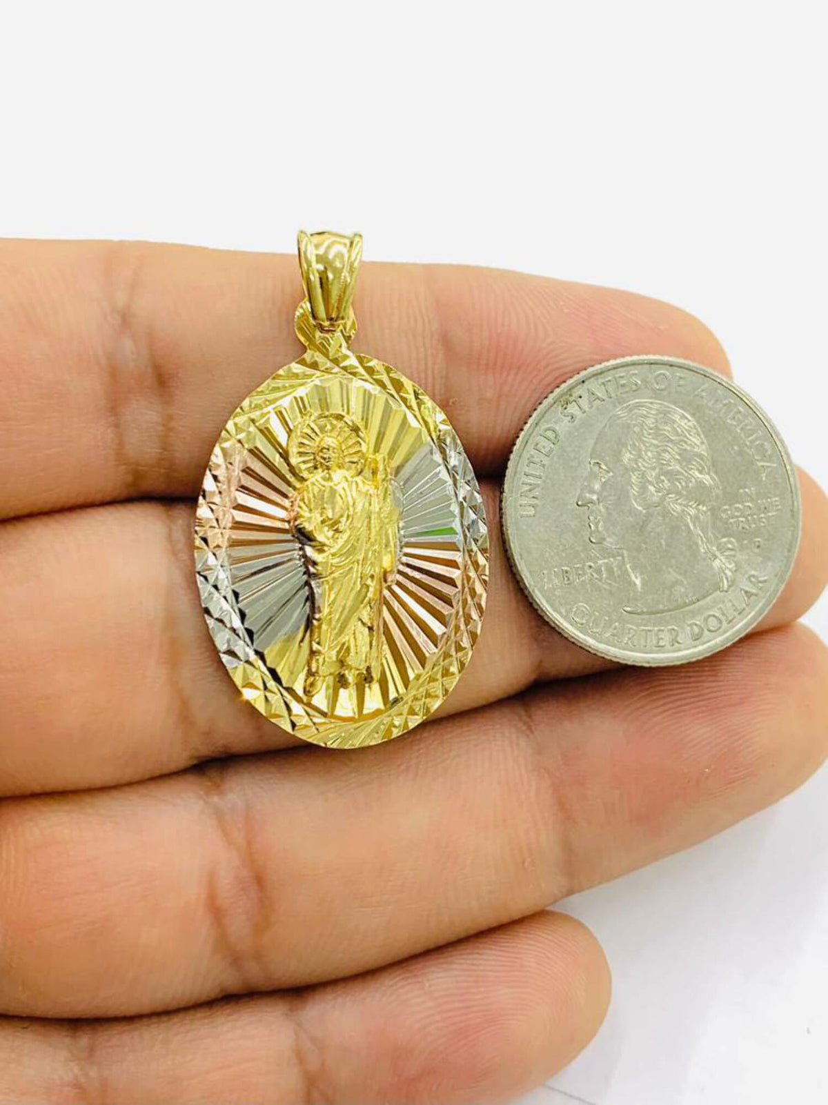 20" Gold Filled Saint Jude Pendant Necklace Z180