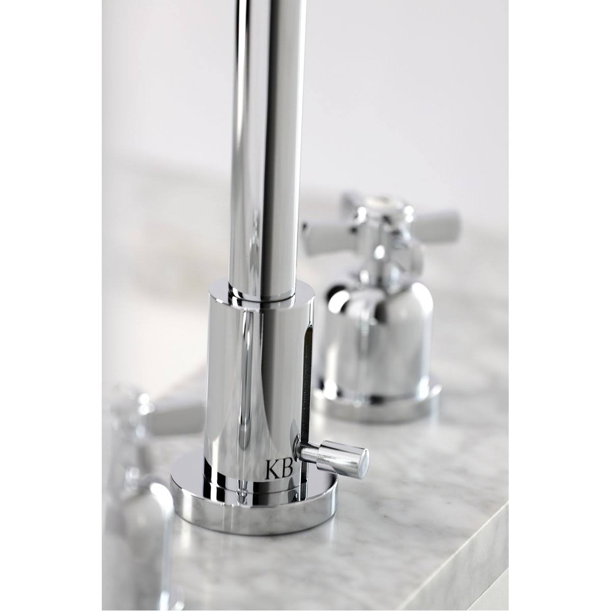 Matte Black Widespread Bathroom Faucet with Brass Pop-Up D271057