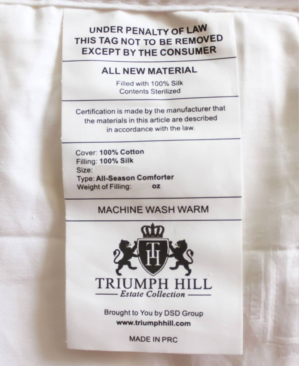 Queen Silk Heavy Weight Bed Comforter C8382