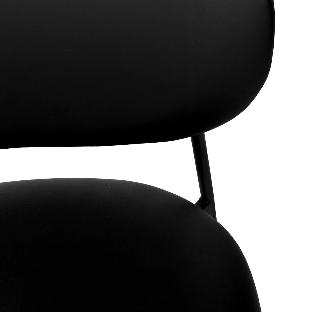 Black Vegan Leather Stackable Dining Chair Set of 2 X965493