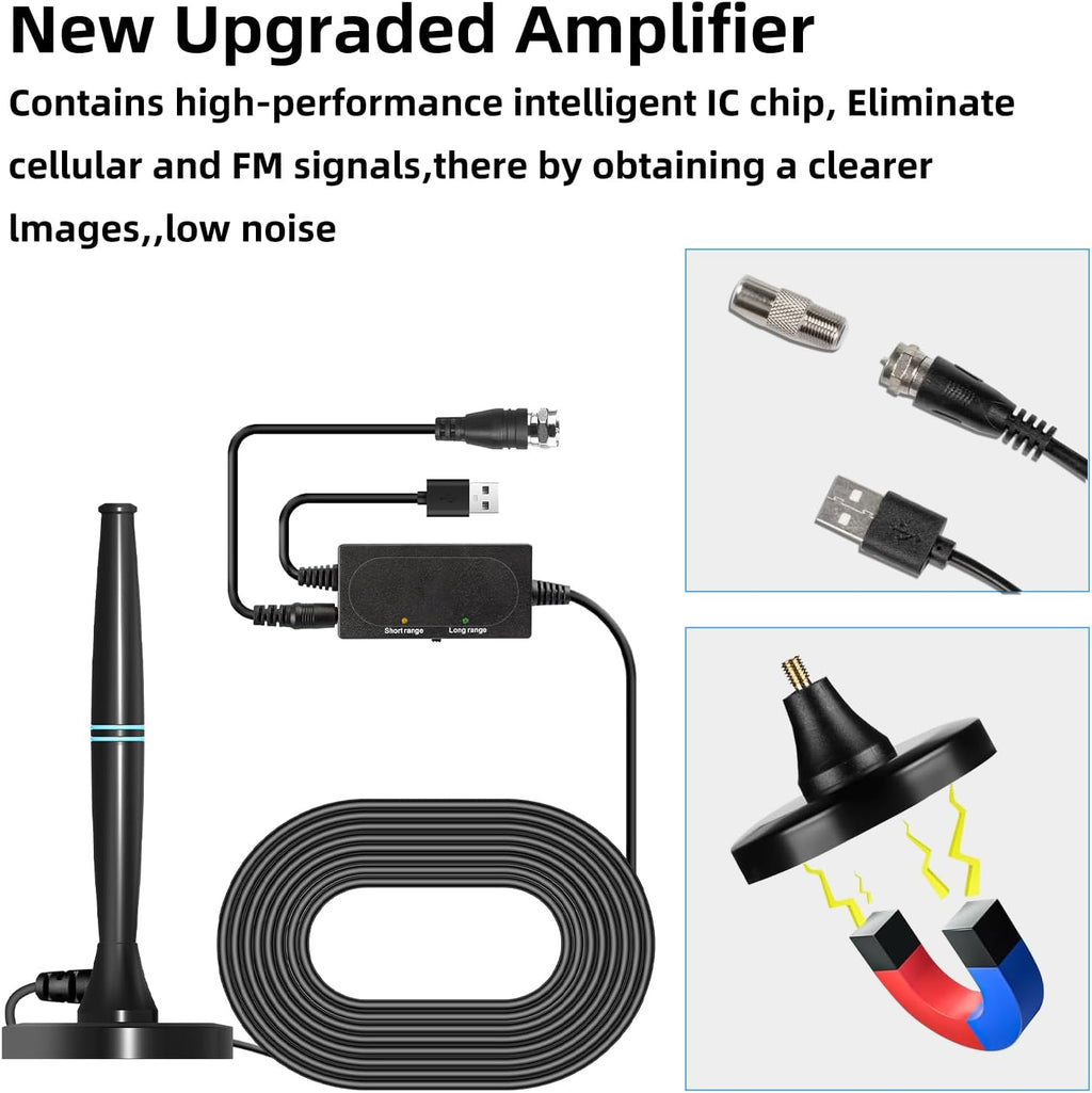 Amplified HDTV Indoor Digital Antenna Long Range TV Antenna C659