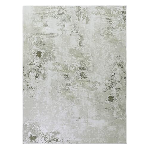 10x14 ft Light Coffee Non-Slip Area Rug M6859