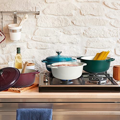 Enameled Cast Iron Dutch Oven Pot with Lid 3-Quart (Red) G125