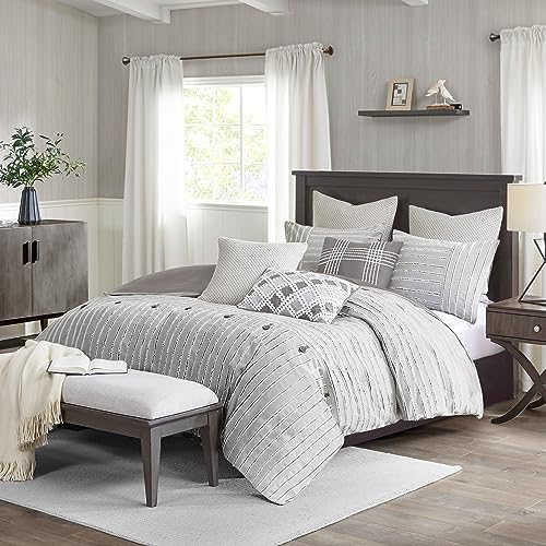 King Ivory Cotton Comforter Set 9 Piece X238843