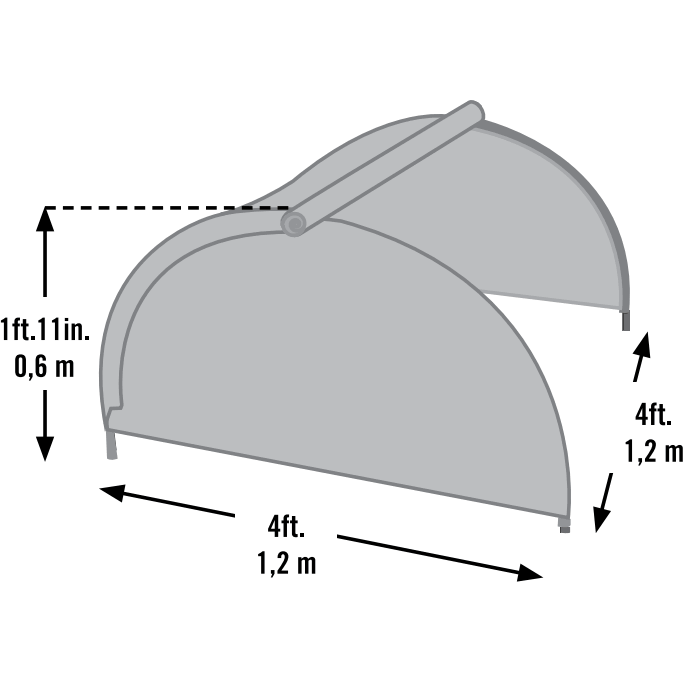 Round Raised Bed Greenhouse with Fully Closable Cover W881