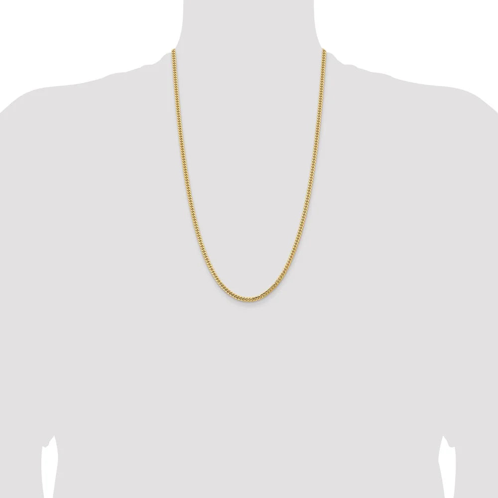 Solid Miami Cuban Link Chain with Lobster Clasp Q6267