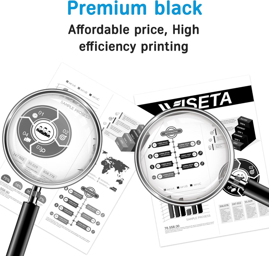2 Black Compatible Toner Cartridge with Chip for HP 58A CF258A T880502
