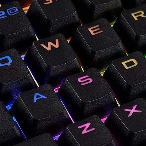 Pbt Double-Shot Keycaps Full 104 -Keyset for Mechanical Keyboards - Black H2116
