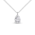 14K White Gold Pear Solitaire Diamond Pendant D86899