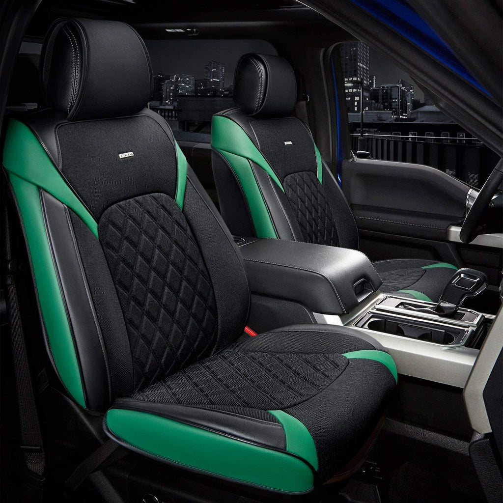 Black with Yellow Accents Rear Seat Covers S35217