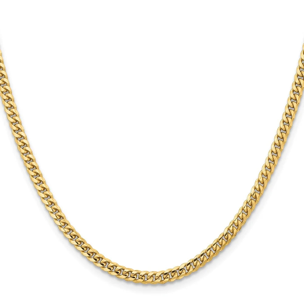 Solid Miami Cuban Link Chain with Lobster Clasp Q6267