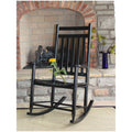 Coastal Tan Wood Rocking Chair L7463