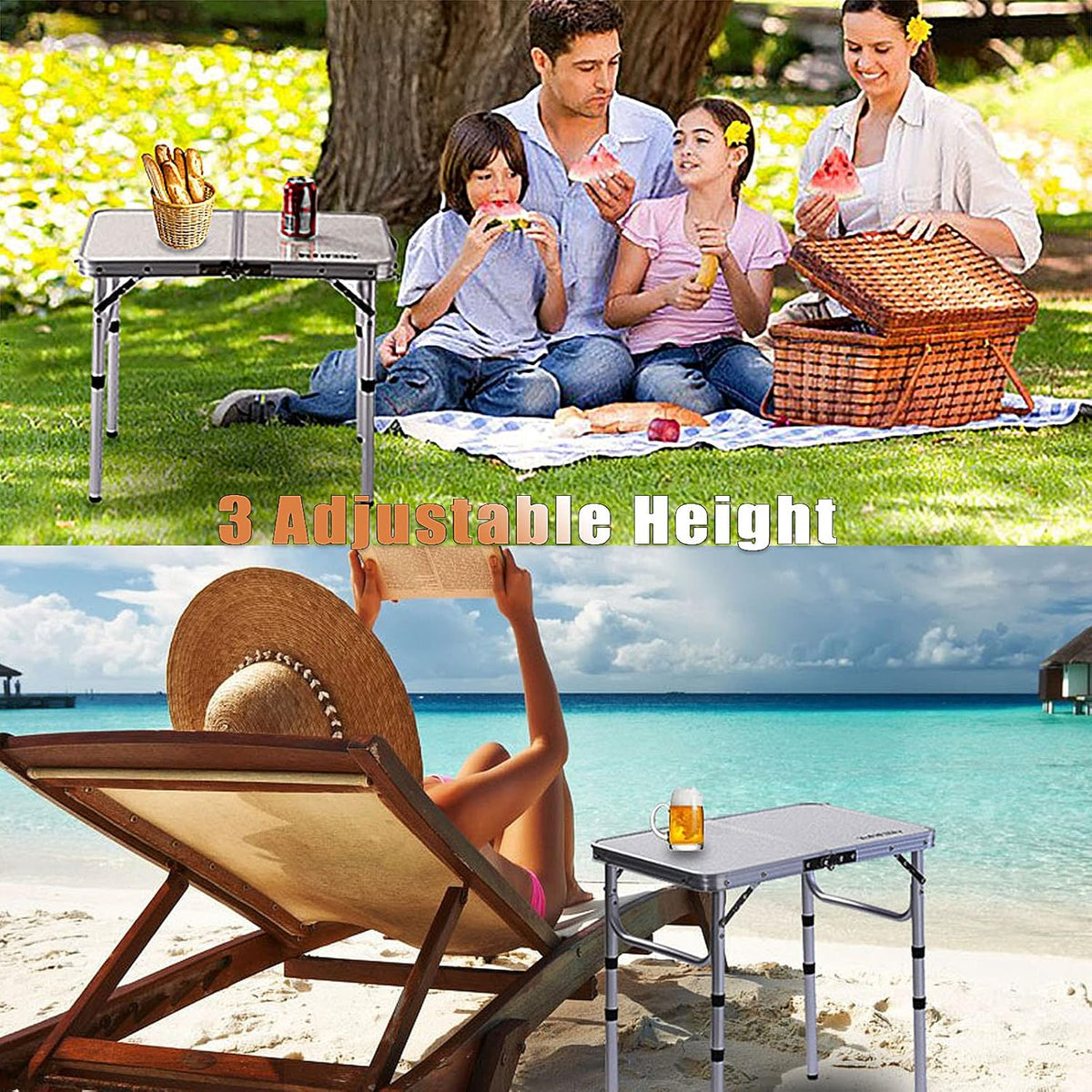 Small Folding Aluminum Camp Table V8736