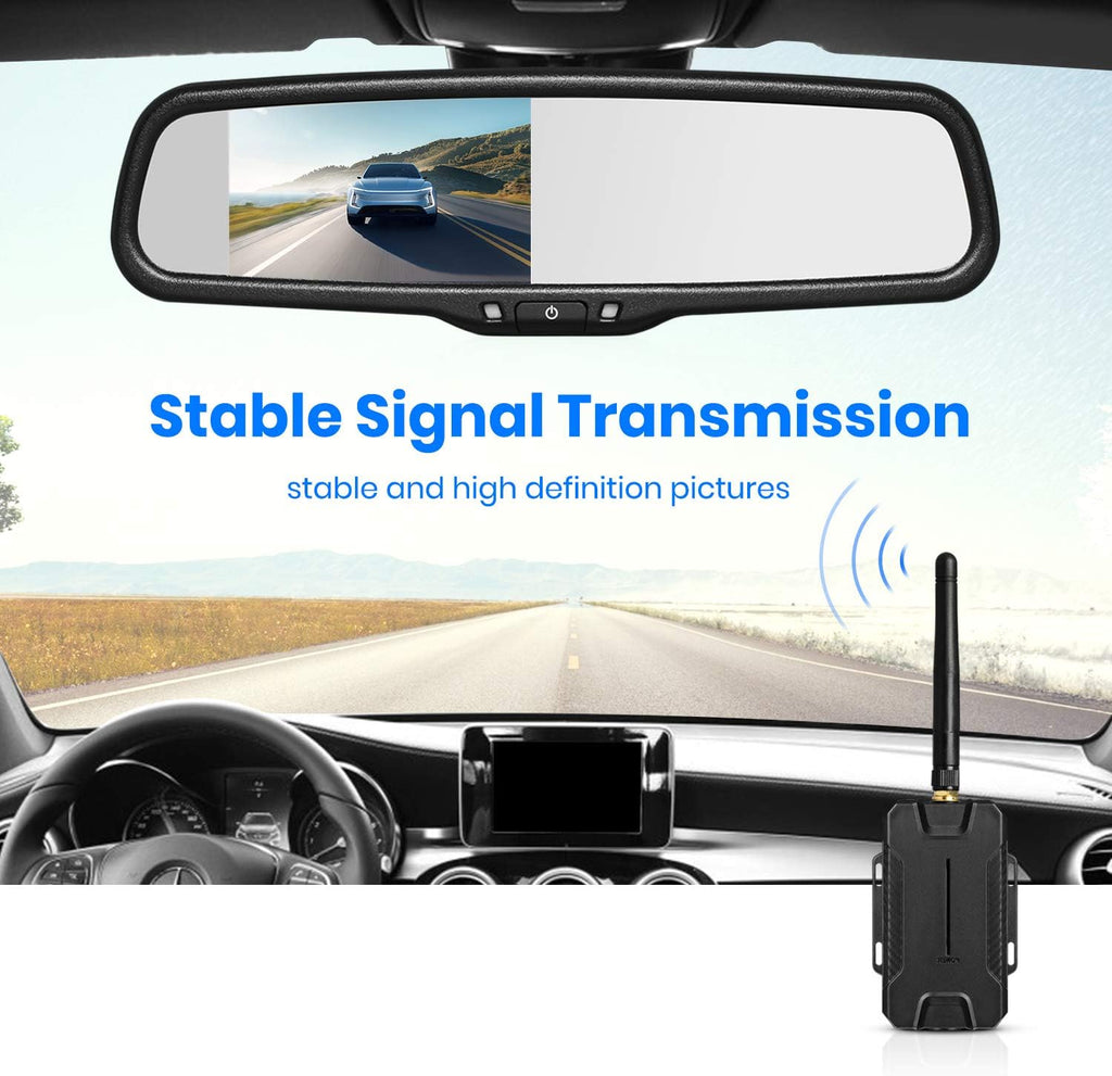 Wireless Backup Camera with Rear View Mirror Monitor J717848