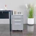 Gray 3 Drawer Mobile Vertical Filing Cabinet G630027