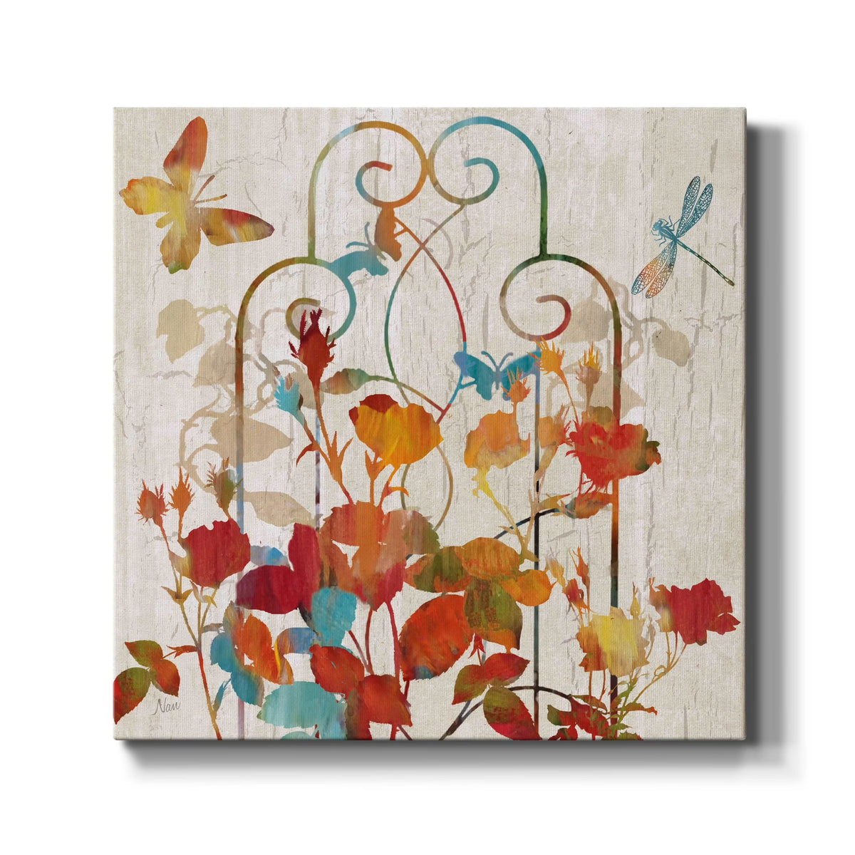 Rainbow Trellis Gallery Wrapped Canvas K402