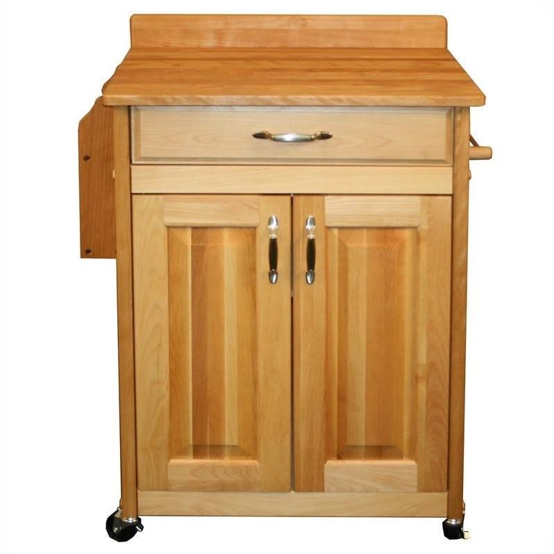 Brown Butcher Block Kitchen Cart H112