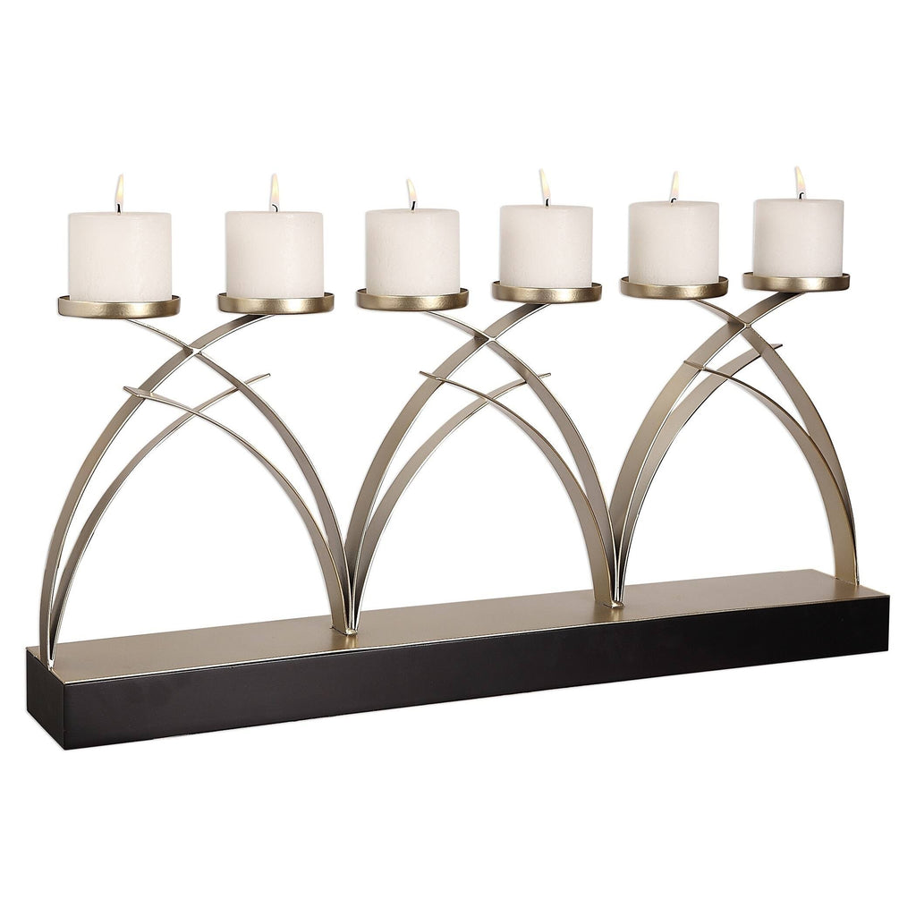 Antiqued Silver Candelabra B3070