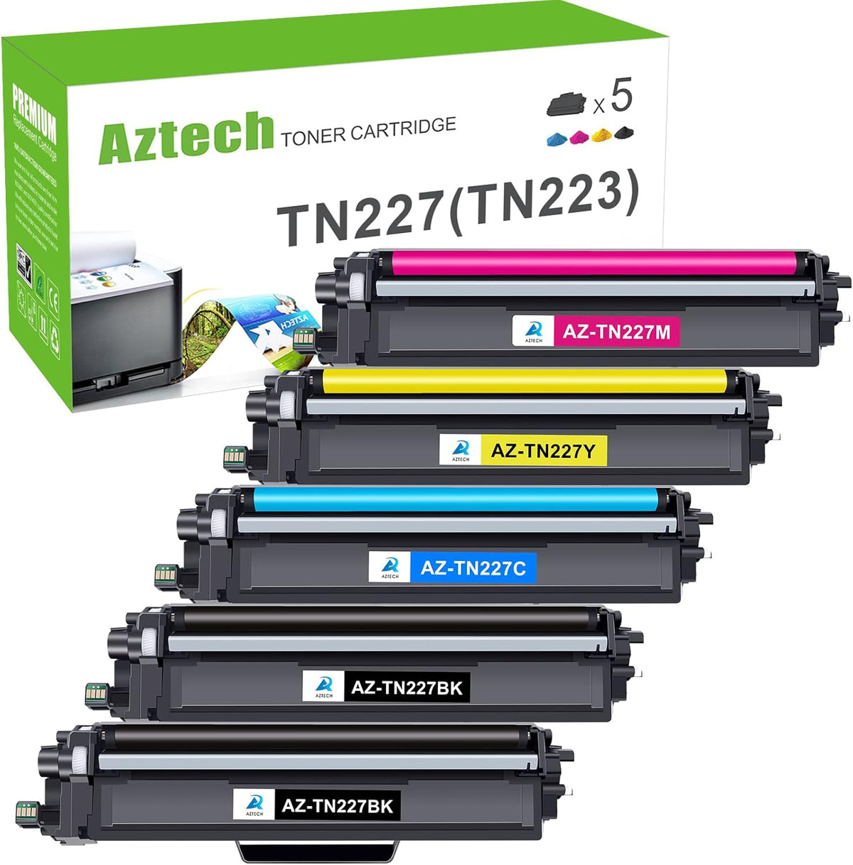 Black Cyan Magenta Yellow 5-Pack Toner Cartridge N550805