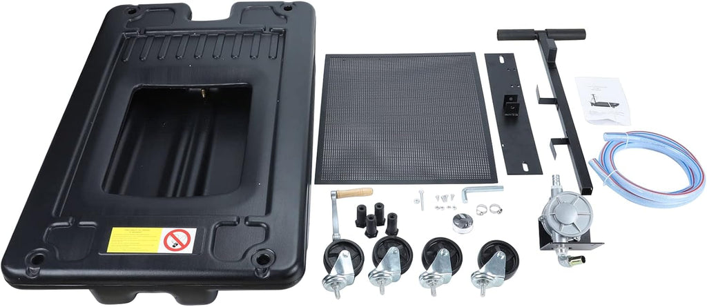 17 Gallon Low Profile Oil Drain Pan with Pump 8' Hose H8827