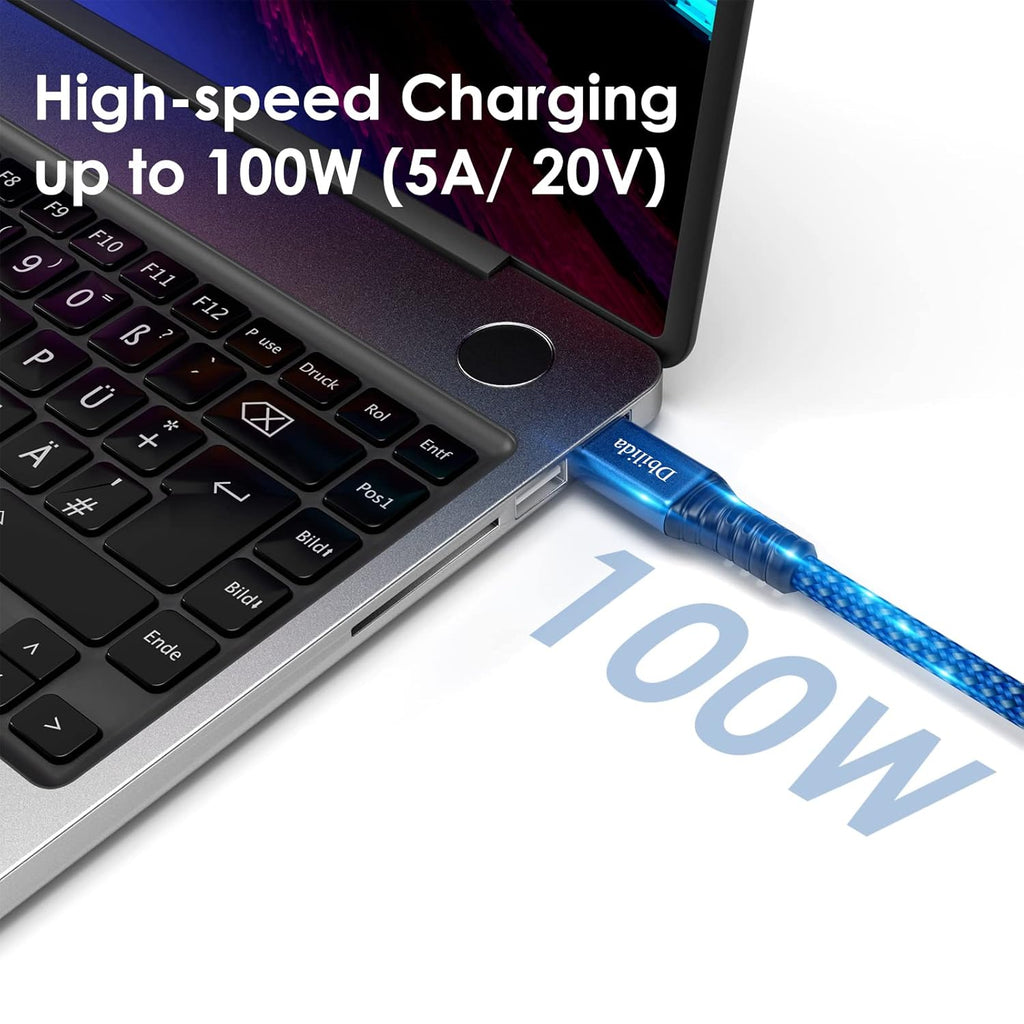 6.6ft Nylon Braided 40Gbps USB C Cable with 100W PD, Pack of 2 L24415