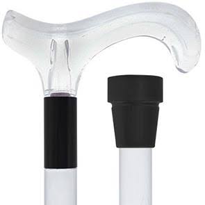 Clear Lucite Handle Walking Cane S725