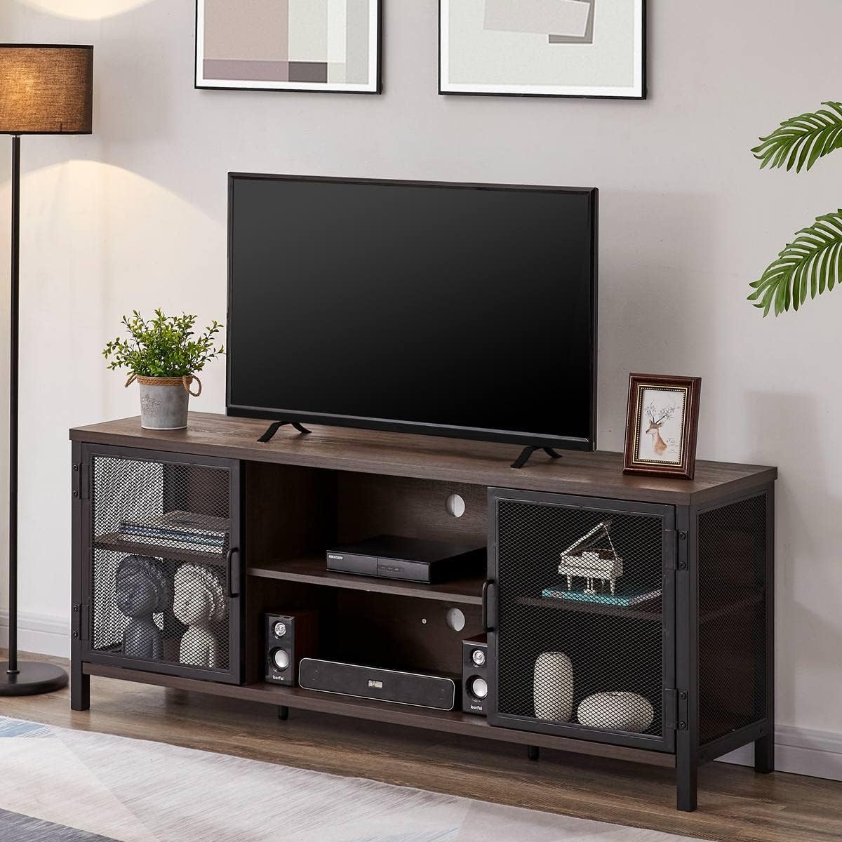 Industrial Rustic Oak TV Stand A2597