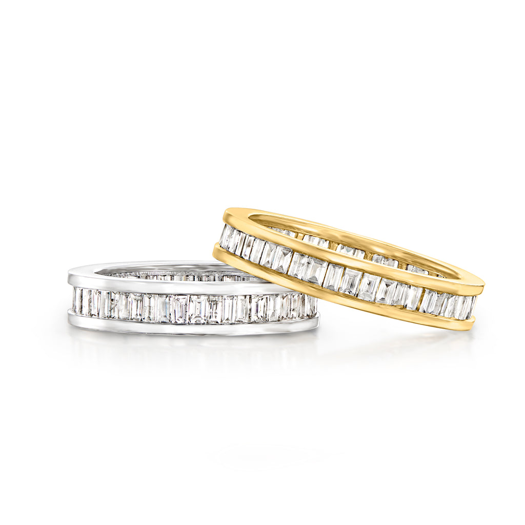 1.00 ct. t.w. Channel-Set Baguette Diamond Eternity Band in 14kt White Gold P6850