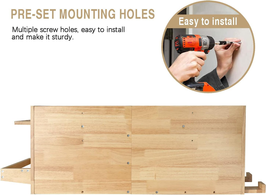 Power Tool Organizer Wall Mount, Drill Holder Storage with 5 Tool Slots R335246