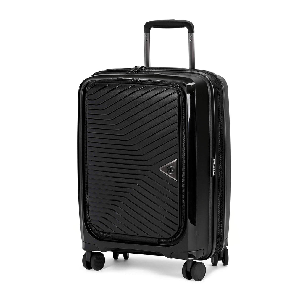 Black Hardside Expandable Carry On Suitcase S2235