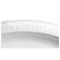 Compostable Round Sugarcane Plate, Natural White - 50 pack A5535
