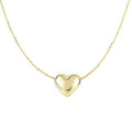 14k Yellow Gold Sliding Puffed Heart Pendant Necklace - 18 Inches H1797