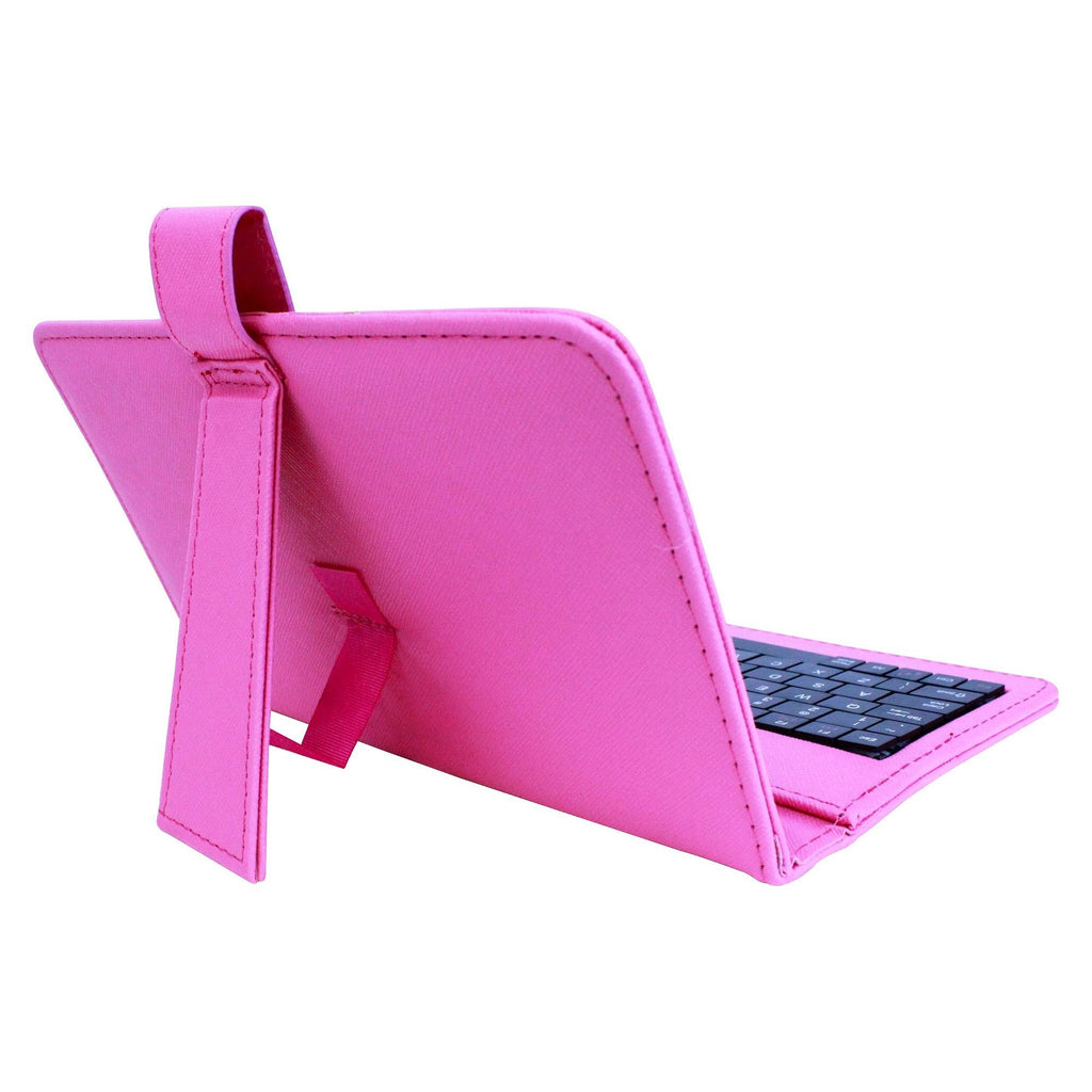 7x22 HD Android Tablet with Pink Keyboard Case F1657