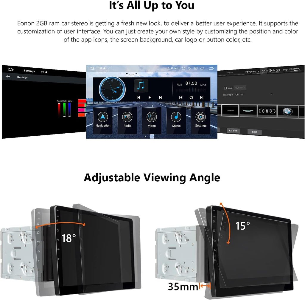 10.1 Inch Double Din Car Stereo Receiver O67470