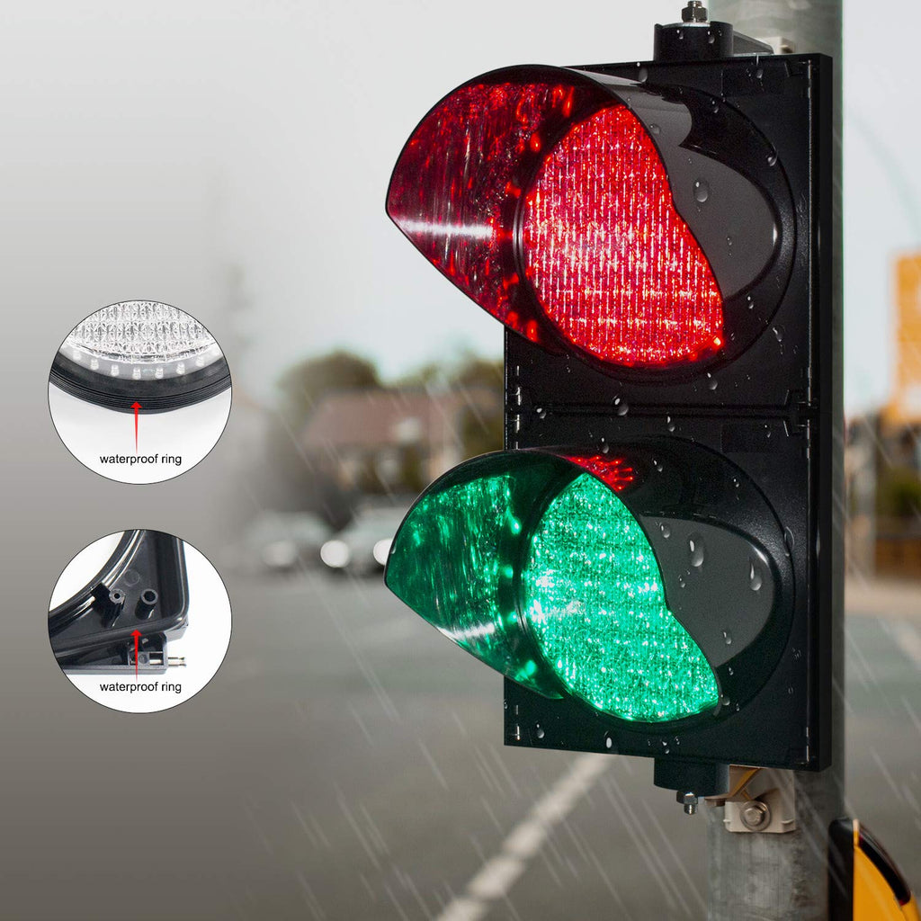 200mm 8inch Red Green Industrial LED Traffic Light with PC Housing Waterproof IP65 J765