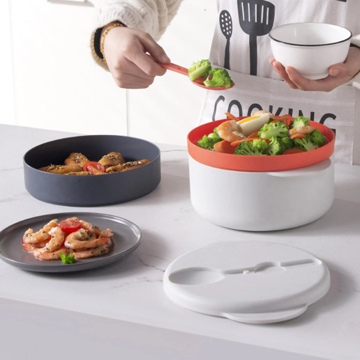 3 Tier Microwave Cookware Steamer C588170