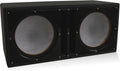 Dual 10-inch Car Ported Subwoofer Box 3/4-inch MDF Prelined Polyfil Black Baffle D236950