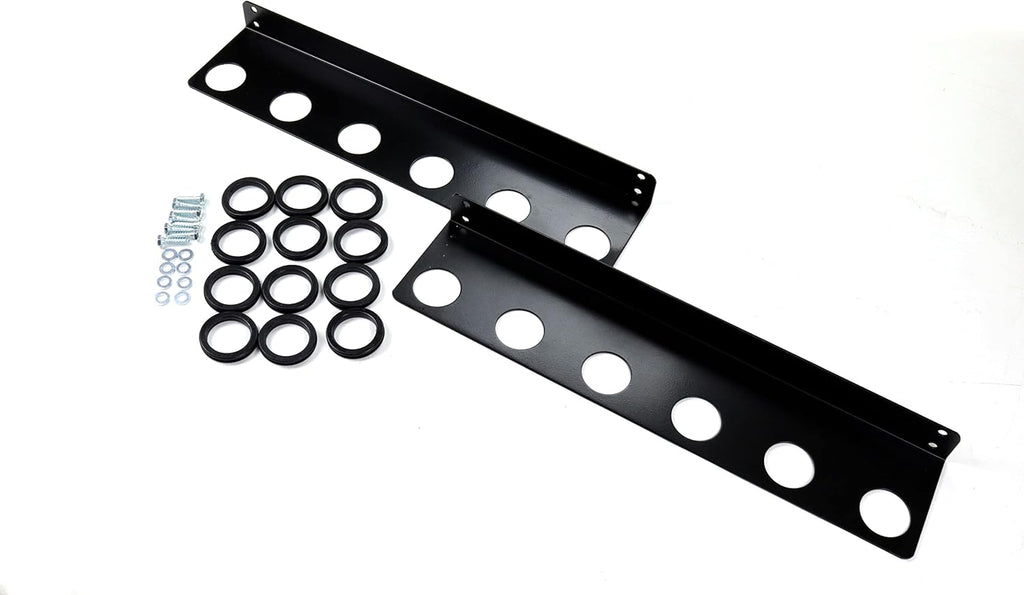 Black Powder Coated Steel Wall Mounted Tool Rack Pack of 2 W2551