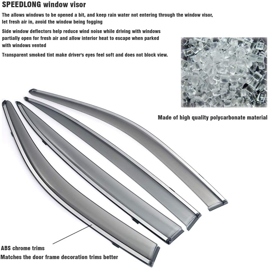 Car Window Visor Vent Shade Deflector Sun/Rain Guards B921260