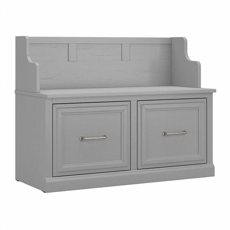 Entryway Bench with Doors in Cape Cod Gray D39017
