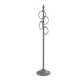 Matte Gray Floor Standing 4 Towel Ring Stand D163026