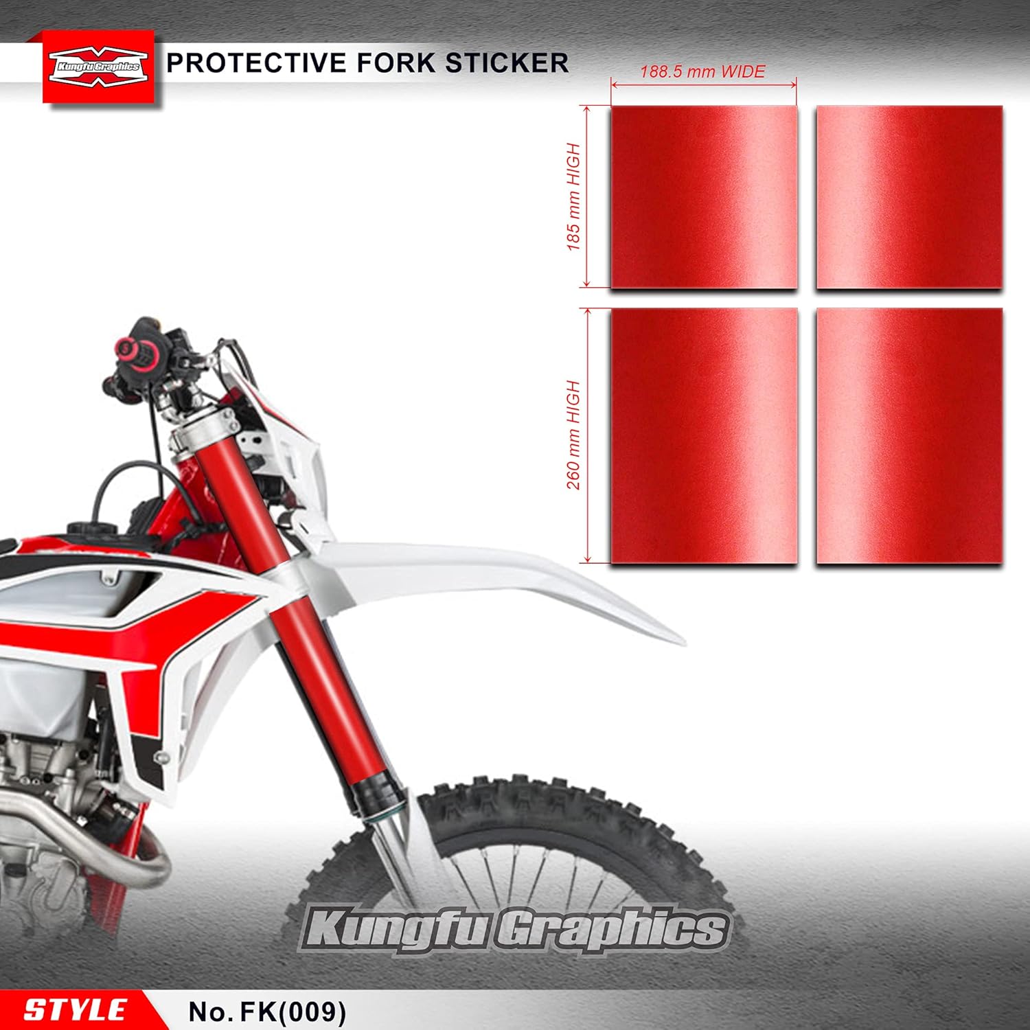 Black Upper Mid Fork Tube Decal Kit (Pack of 4) B96018