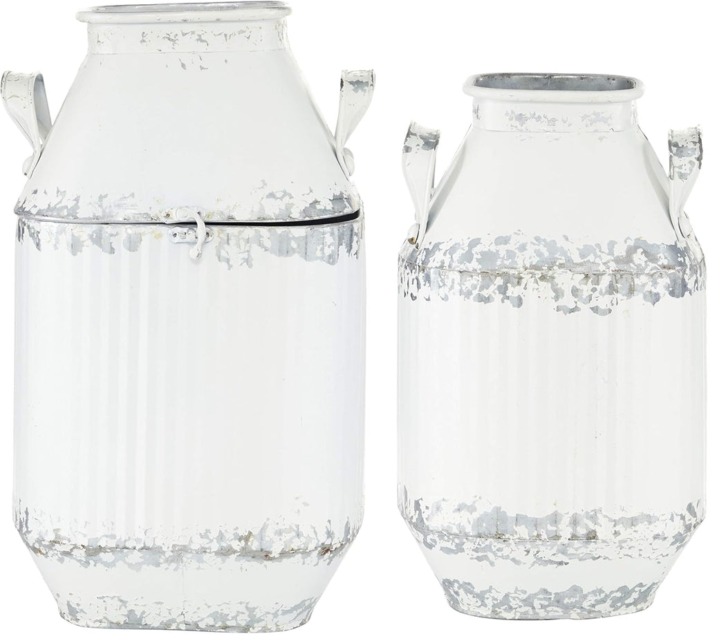 White Decorative Milk Can S143795
