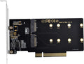 4X NVME M.2 AHCI to PCI-E Express 3.0 Gen3 X16 Raid Card with Fan, Pack of 2 M26284